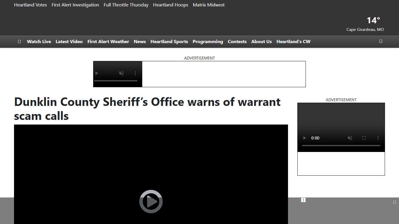 Dunklin County Sheriff’s Office warns of warrant scam calls